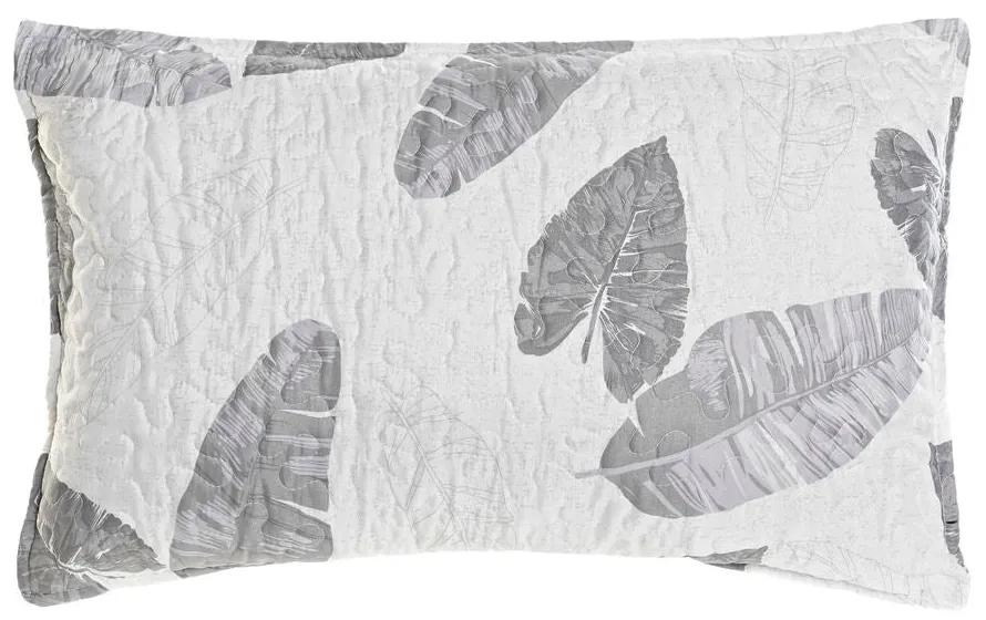 Cuscino DKD Home Decor Bianco Grigio Poliestere Fiore (60 x 10 x 40 cm)