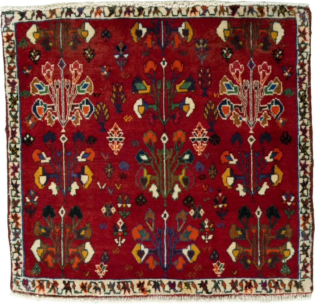 Shiraz Tappeto persiano 60x70 Rosso (Iran) Annodato A Mano
