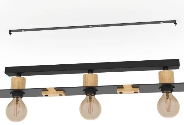 Eglo 43751 - Plafoniera BRAMERTON 3xE27/40W/230V