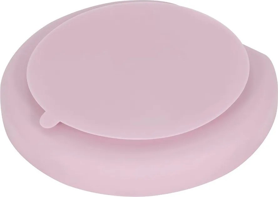 Piatto per bambini in rosa chiaro in silicone 19x20,5 cm – Kindsgut