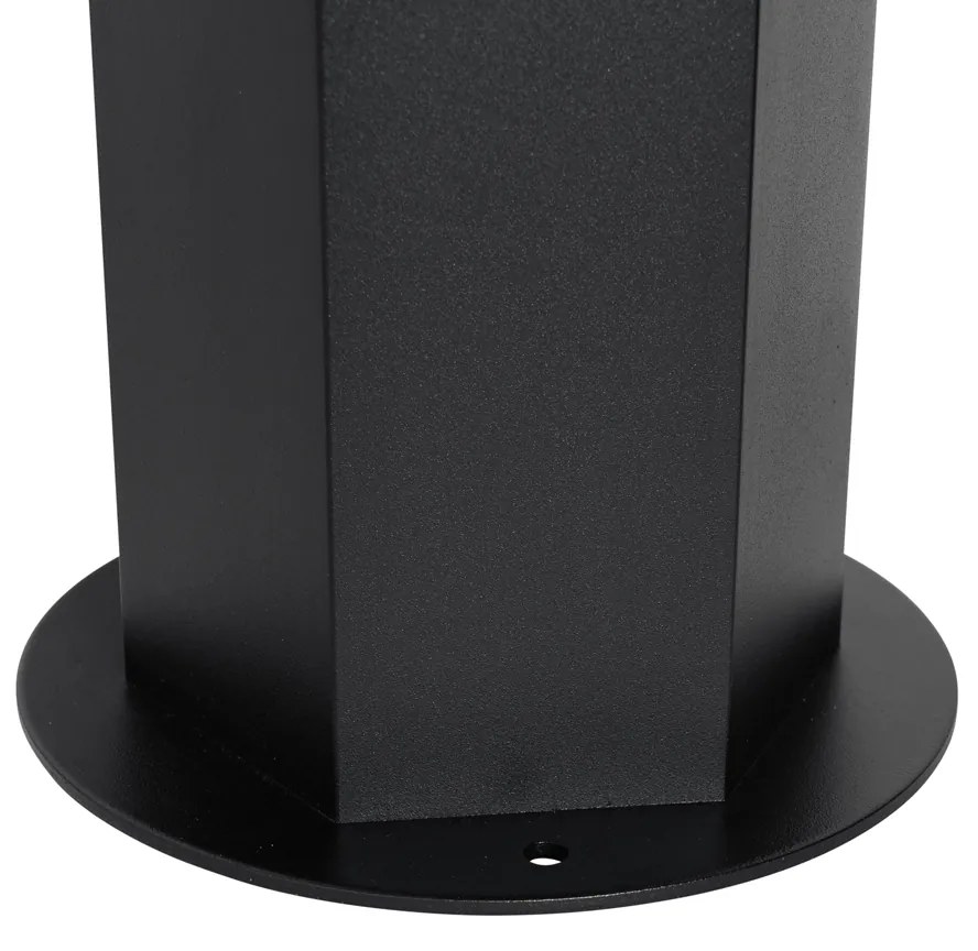 Lampada da terra da esterno nera con paralume fumé esagonale 50 cm - Denmark