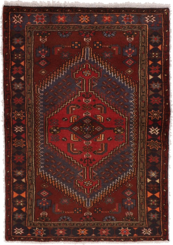 Hamedan Tappeto 140x100 (Iran) Annodato A Mano