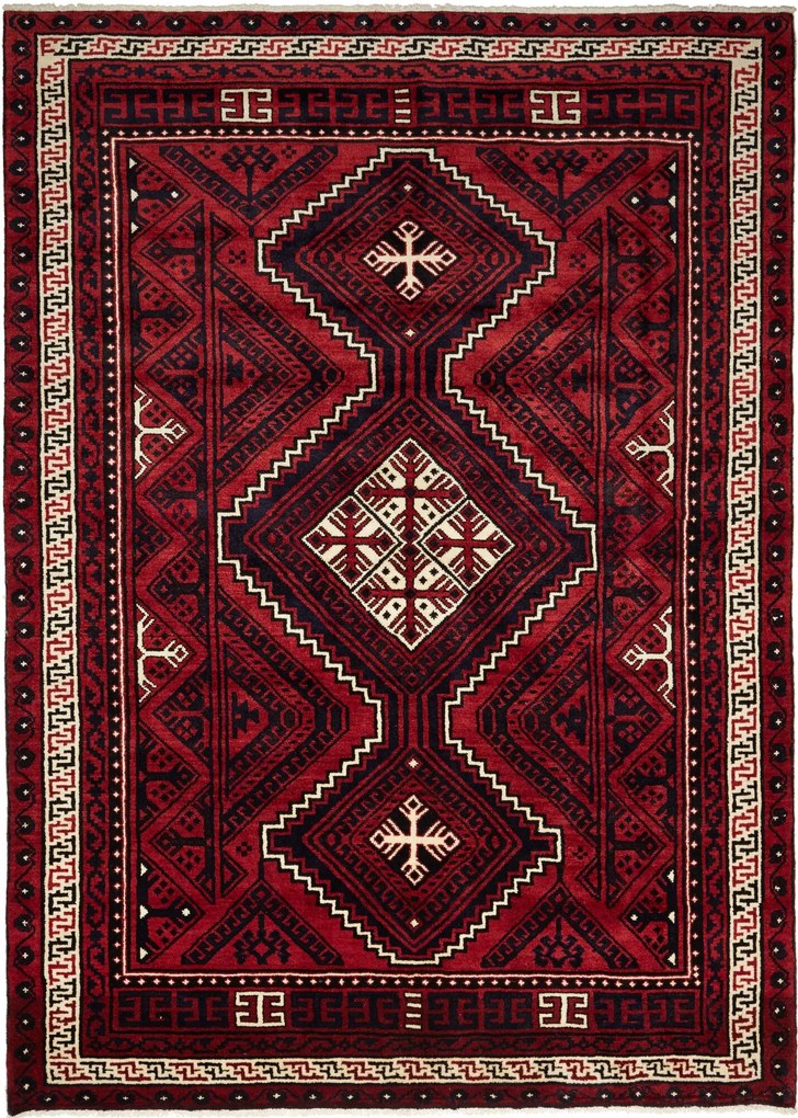 Lori Tappeto 200x310 Rosso (Iran) Annodato A Mano