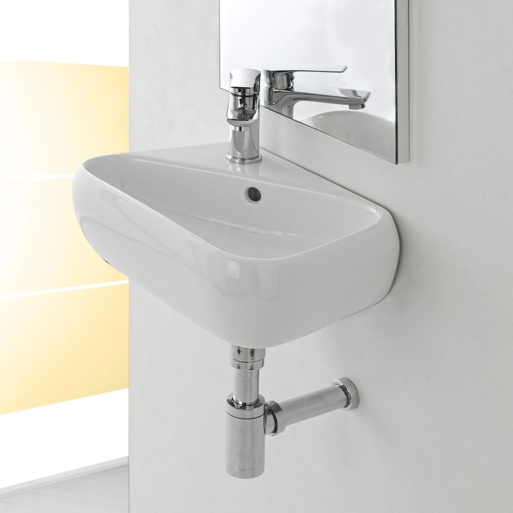 Lavabo Sospeso/Da Appoggio 35x27,5 Cm Bianco Lucido