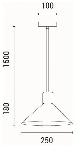 Lampadario a sospensione con filo 1xE27/15W/230V grigio