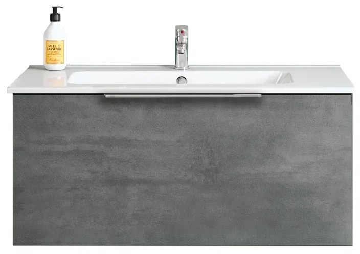 Mobile da bagno sotto lavabo Portland cemento L 89 x H 40 x P 45.5 cm 1 cassetto, lavabo non incluso