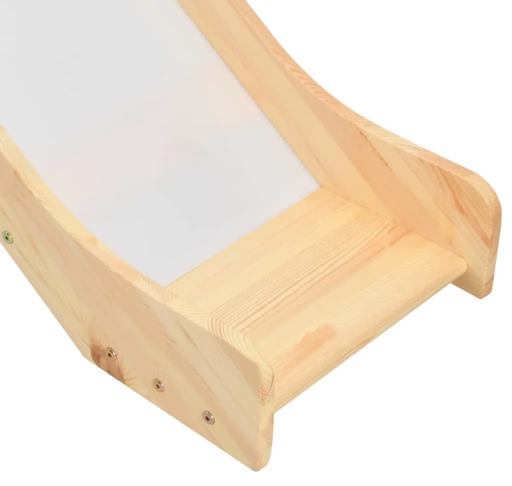 Letto a castello per bambini scivolo e scala in pino 208x230 cm