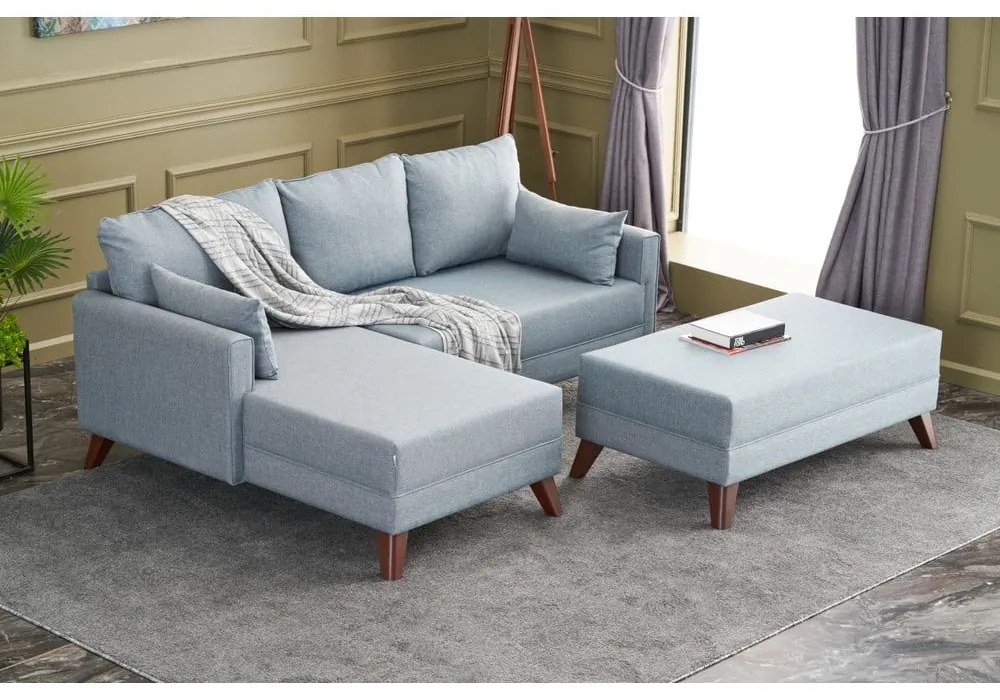 Divano angolare azzurro (angolo sinistro) Bella - Balcab Home