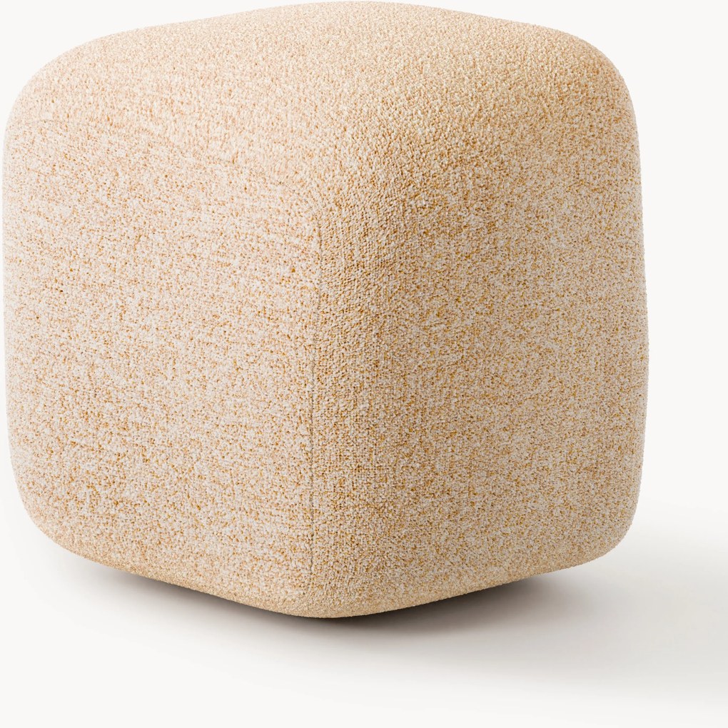 Pouf alto in bouclé Wolke