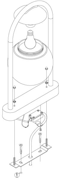 Eglo 98732 - Lampada da esterno VECCHIA 1xE27/28W/230V IP44