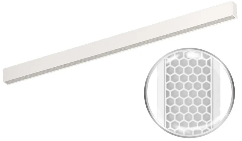 Plafoniera Lineare LED 40W 120cm, UGR11 con driver Philips Bianca o nera Colore Bianco Variabile CCT, Colore del corpo Bianco