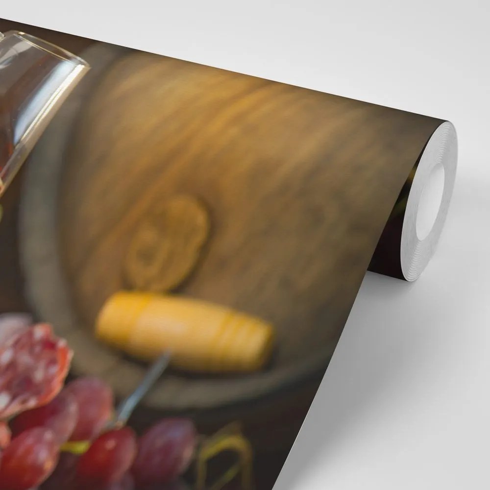 Carta da parati – Bicchiere di vino rosato