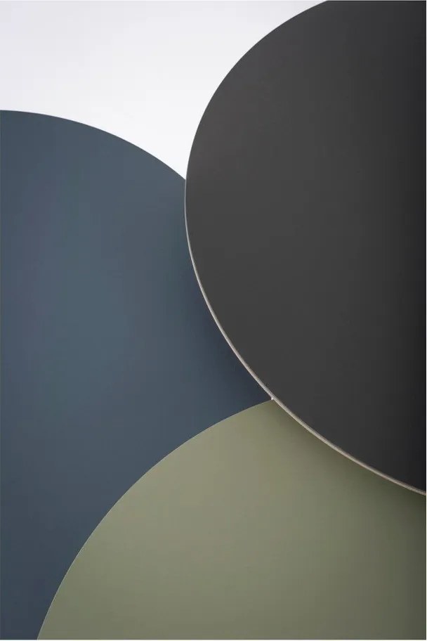 Tavolino in legno di quercia con piano nero , ⌀ 45 cm Arp - Gazzda