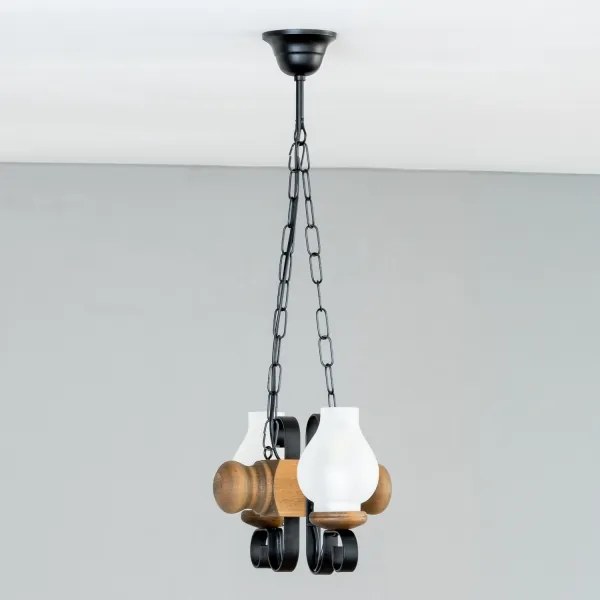 Brilagi - Lampadario a sospensione con catena RUSTIC 2xE14/40W/230V faggio