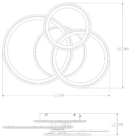 Zuma Line MS238130-WH - Luce LED dimmerabile LUNAR LED/55W/230V 3000-6000K bianco +RC