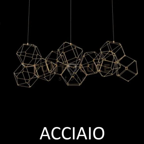 Lucciola 10 lampada a sospensione lineare, acciaio inossidabile led...