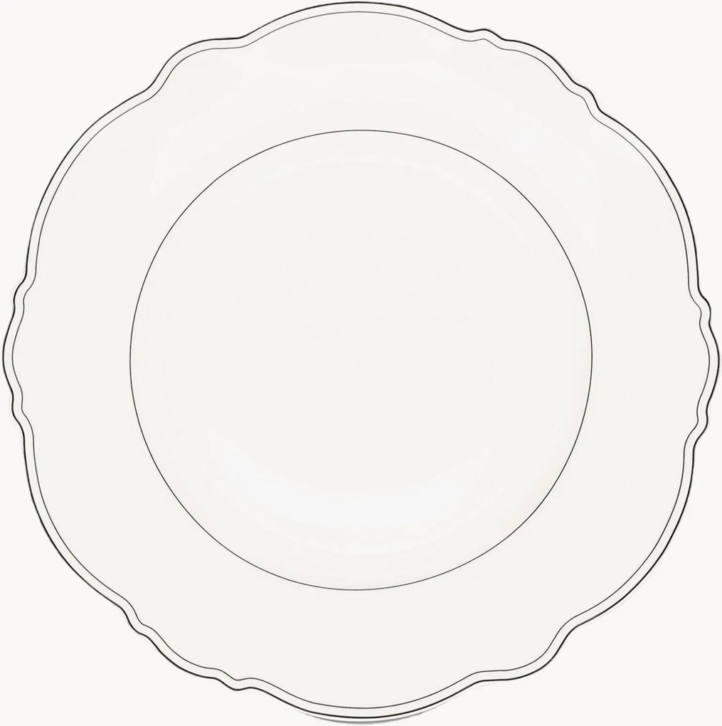 Set di 2 piatti piani in New Bone China Odette