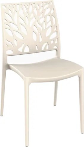 Sedia per interno o esterno impilabile Crema - ALEA 2 sedie