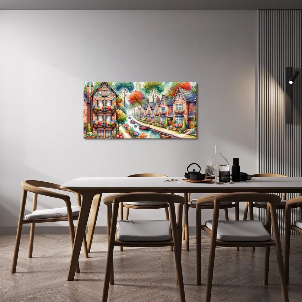 Quadro su tela – Strada con fiori