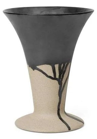 ferm LIVING - Flores Vaso Sabbia/Nero ferm LIVING