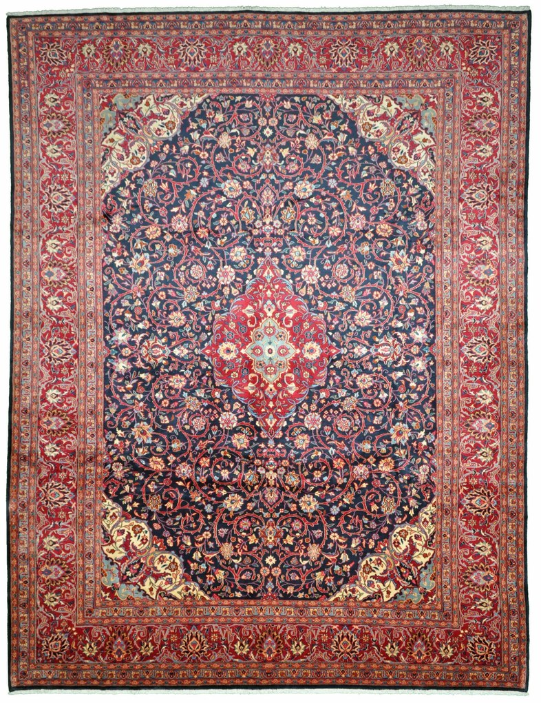 Kashmar Tappeto persiano 290x390 Blu (Iran) Annodato A Mano