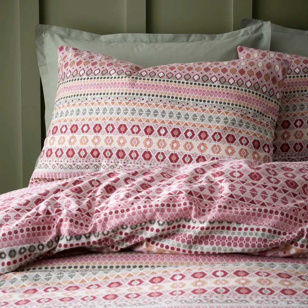 Biancheria da letto in flanella rossa per letto matrimoniale 200x200 cm Fair isle - Catherine Lansfield