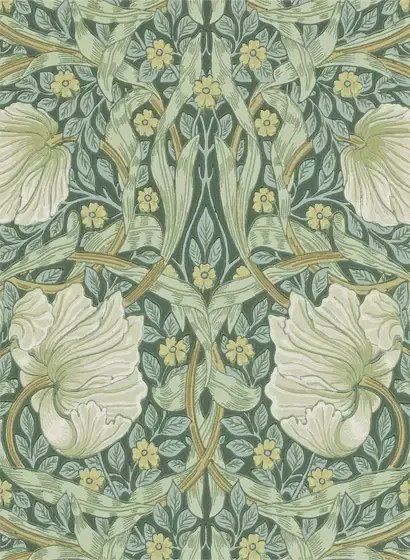 Morris & Co Carta da parati Pimpernel - Privet/ Slate