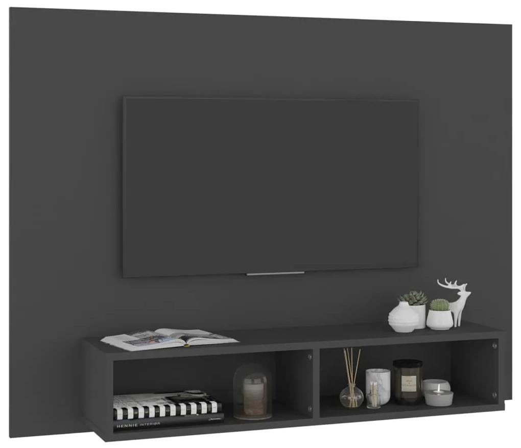 Mobile porta tv a muro grigio 120x23,5x90cm in truciolato