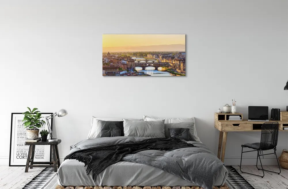 Quadro su tela Italia Sunrise Panorama 100x50 cm