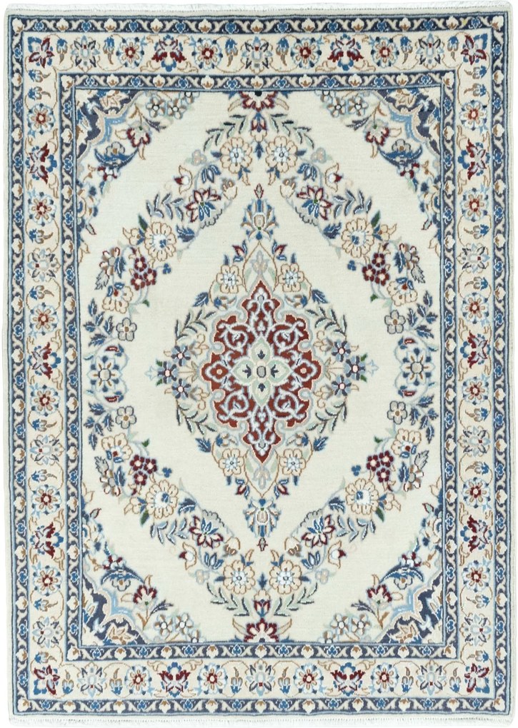 Nain Tappeto 90x130 Beige (Iran) Annodato A Mano