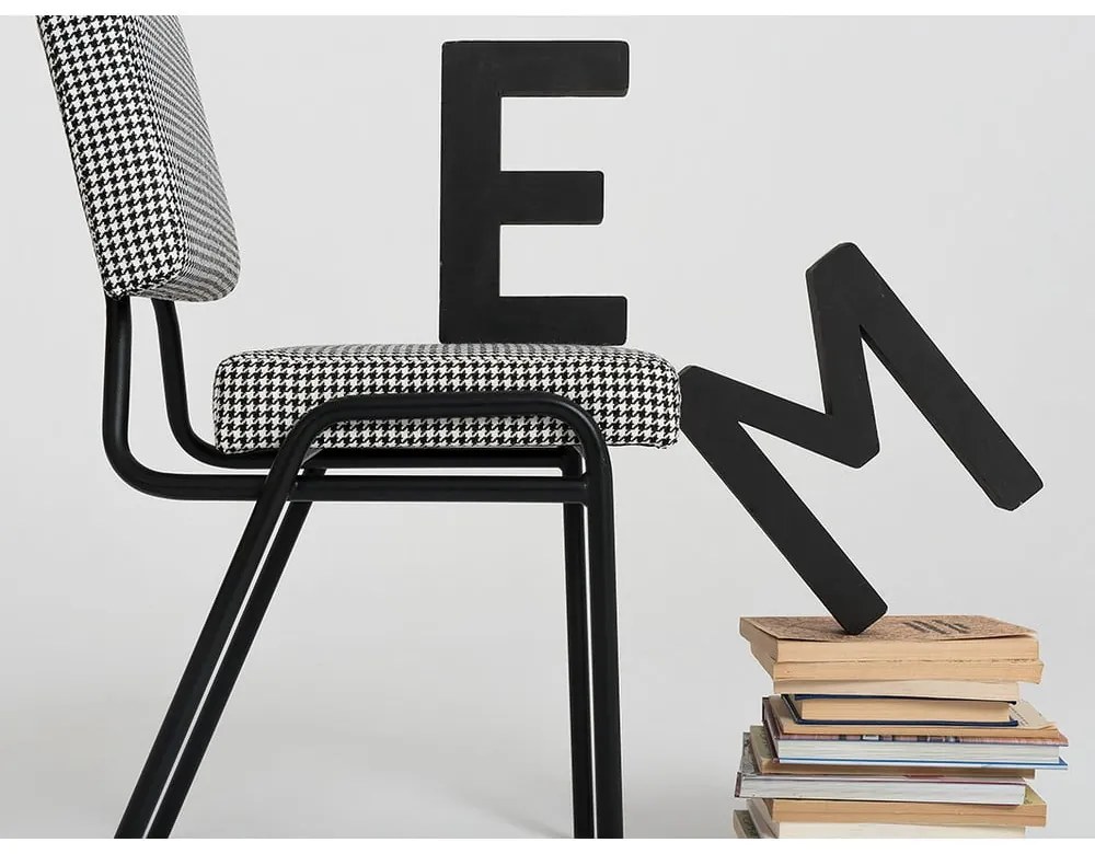 Sedia da pranzo bianca e nera Simple - CustomForm