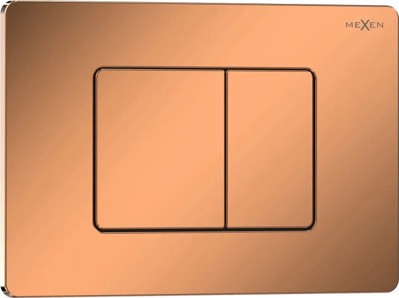 Mexen Tex 05 pulsante di scarico acciaio inossidabile, oro rosa lucido - 6105-09