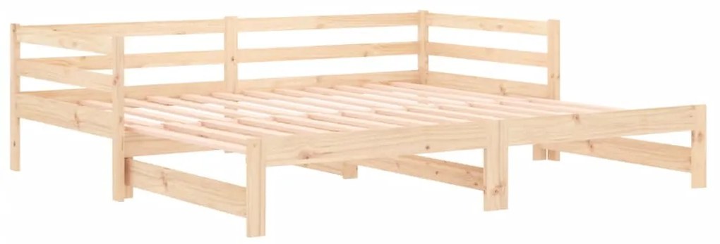 Dormeuse Estraibile 2x(90x190) cm Legno Massello di Pino