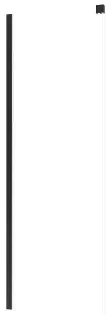 Pannello laterale per box doccia Neo L 70 x H 200cm, Sp. 6 mm vetro vetro senza finitura / trasparente profilo in alluminio nero laccato