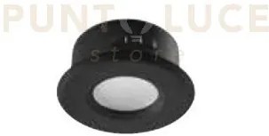 Daft faretto da incasso nero ip44 d.8,4cm attacco gu10