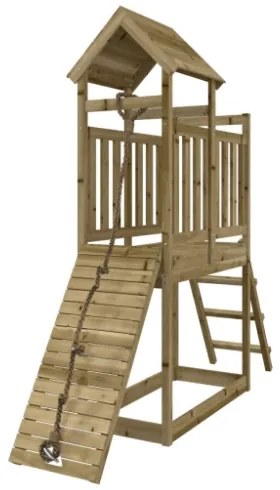 Casetta con Arrampicata in Legno di Pino Impregnato
