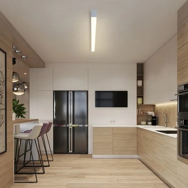 Brilagi - Plafoniera LED dimmerabile SLEEKLINE LED/40W/230V Wi-Fi Tuya argento + telecomando