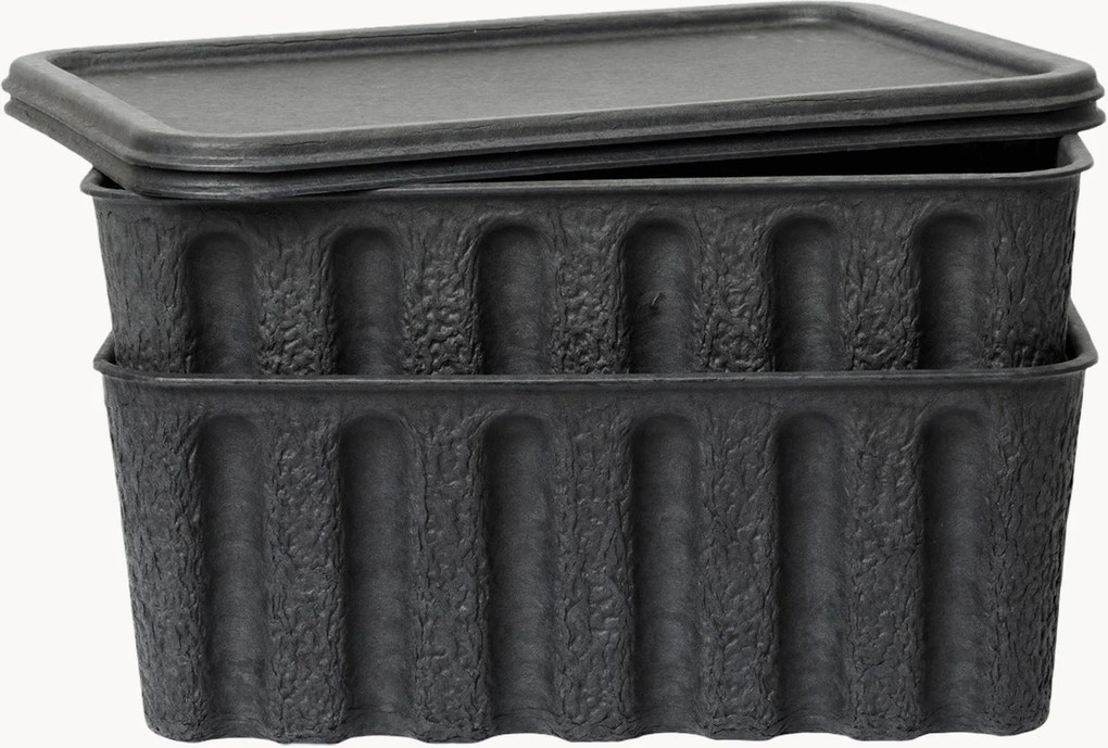 Set di 2 scatole portaoggetti in polpa di cellulosa Pulp