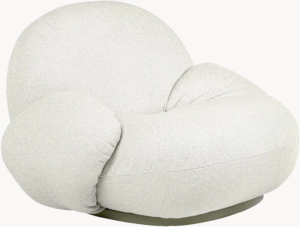 Poltrona da giardino girevole in bouclé Pacha