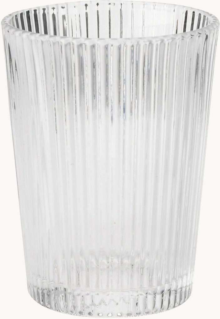 Set di 6 bicchieri con rilievo Pilastro