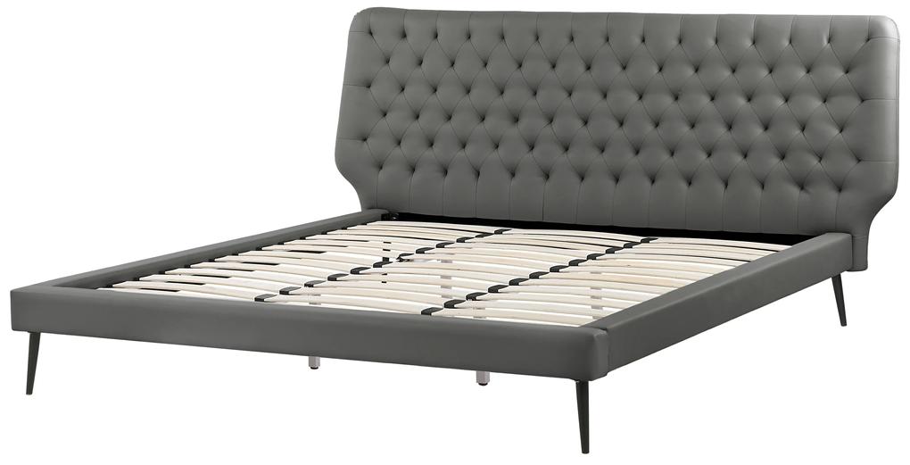 Set camera da letto completo 4 pezzi grigio 180 x 200 cm ESSONNE Beliani