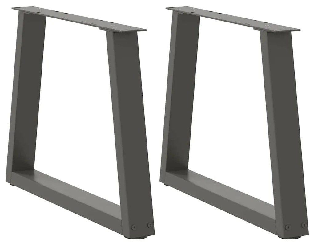 Gambe Tavolo Pranzo A V 2 Pz Antracite 60x(42-43,3)cm Acciaio /