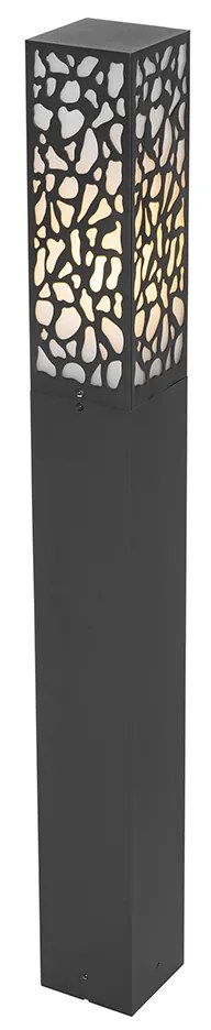 Paletto da giardino moderno nero 90 cm IP44 - Nicole