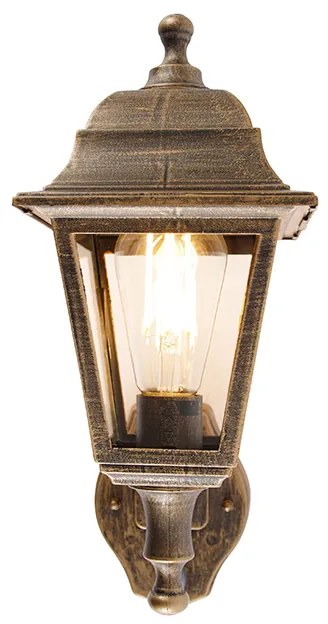 Lampada da parete antica dorata IP44 con sensore di movimento - Capital