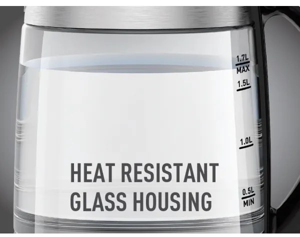 Tefal - Bollitore GLASS 1,7 l 2200W/230V cromo