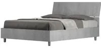 Letto matrimoniale francese senza rete 140x190 testata inclinata cemento Demas