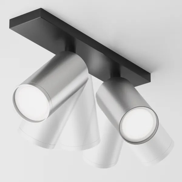 Maytoni C051CL-U-02BS - Faretto FOCUS 2xGU10/10W/230V cromo/nero