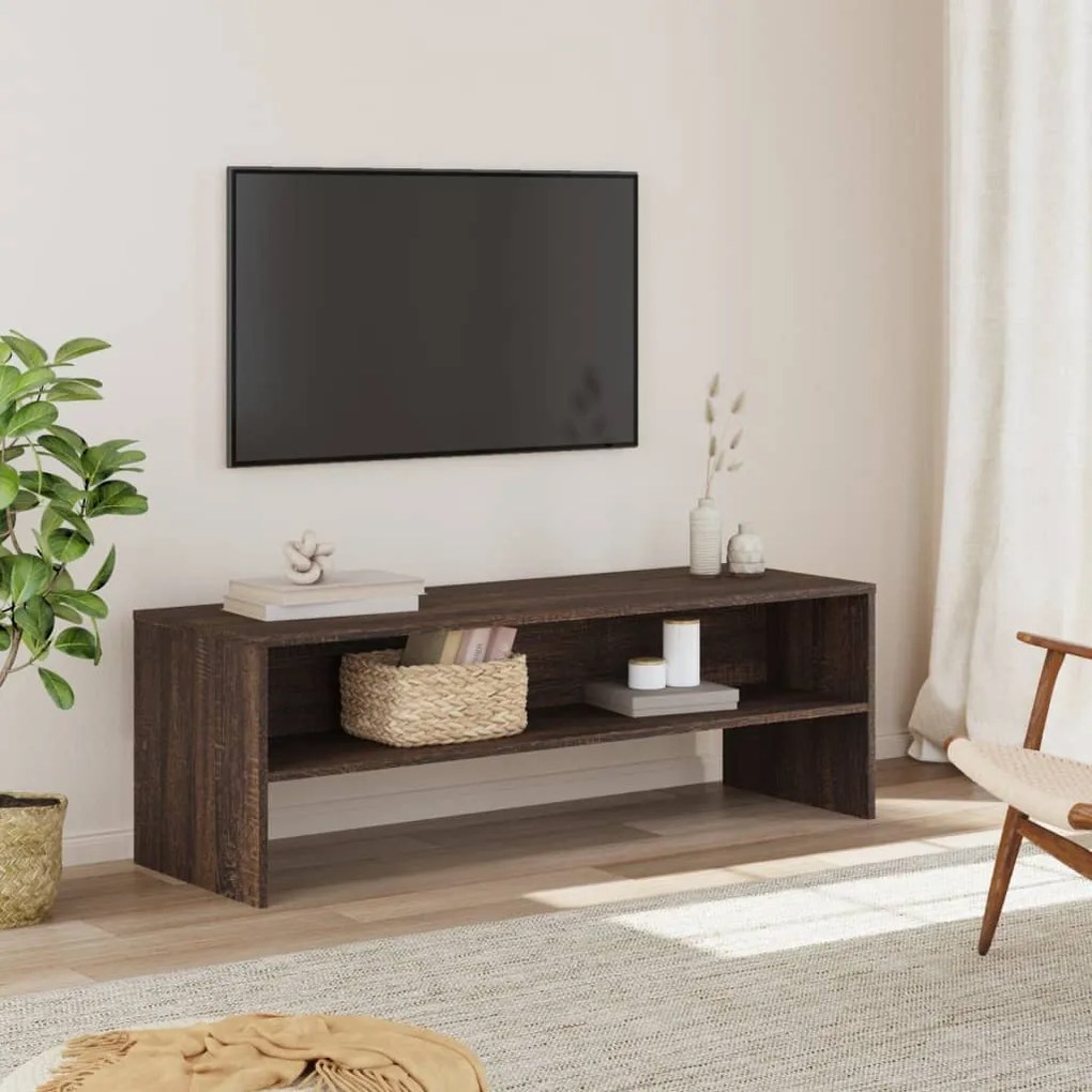 Mobile Tv Rovere Marrone 120x40x40 Cm İn Legno Multistrato /