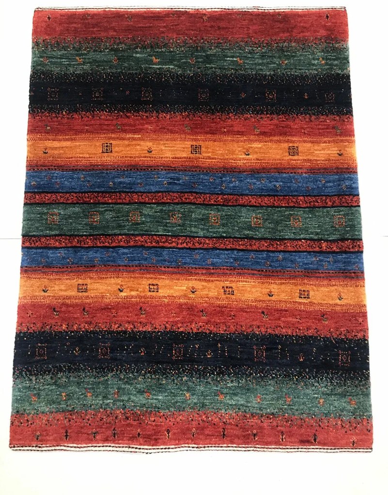 Loribaft Tappeto persiano 80 x 110 Verde (Iran) Annodato A Mano