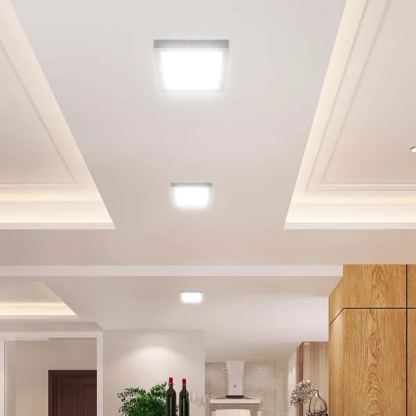 Plafoniera LED LED/18W/230V 6500K 21,4x21,4 cm bianco